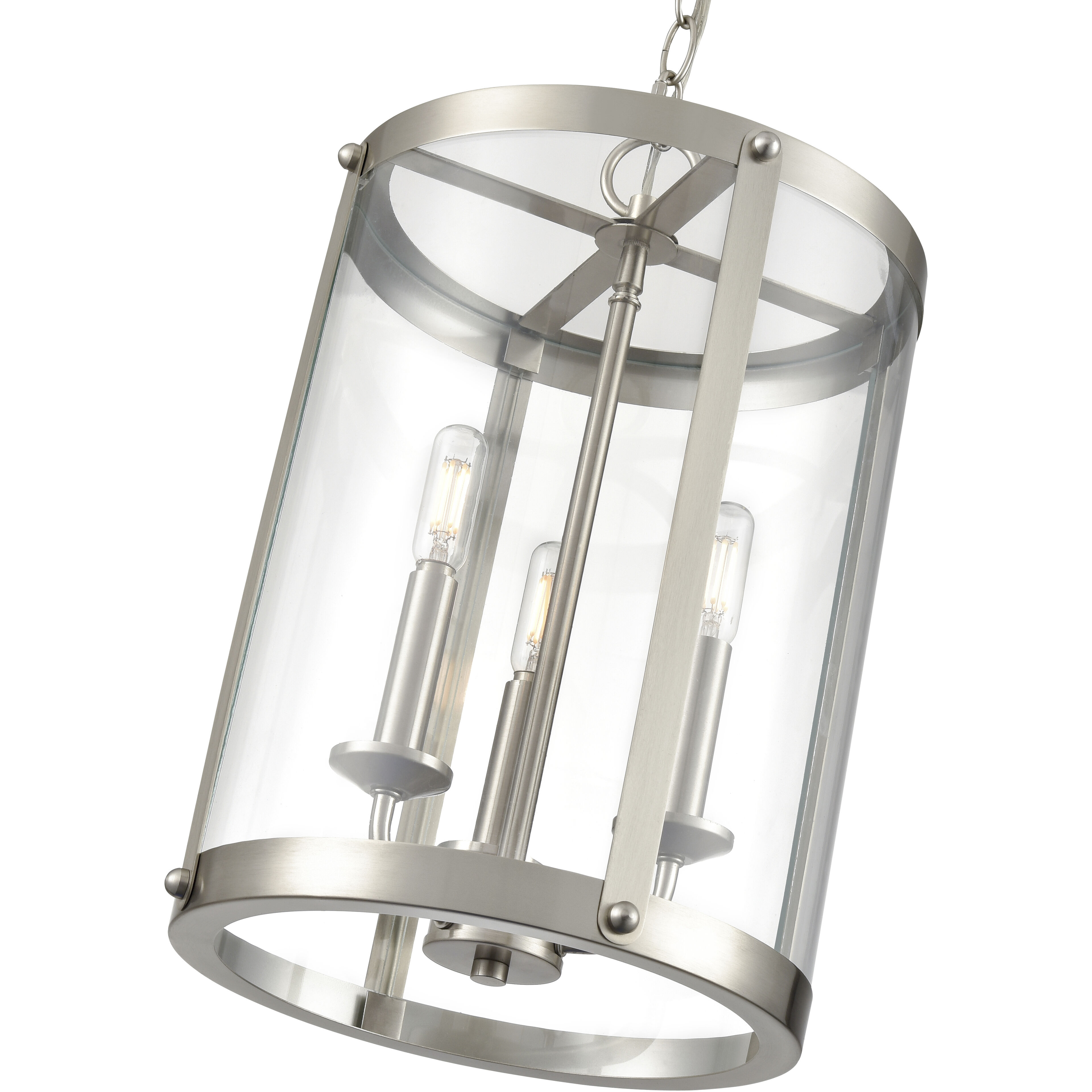 Aydenn 3 Light 11.75 inch Brushed Nickel Indoor Pendant Ceiling Light
